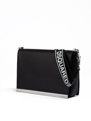 Black Leather Messenger Bag