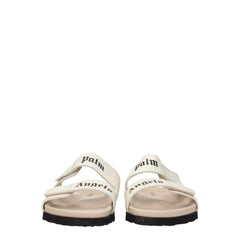 Beige Leather Slippers Sandals