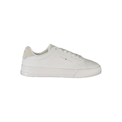 White Polyurethane Men Sneaker