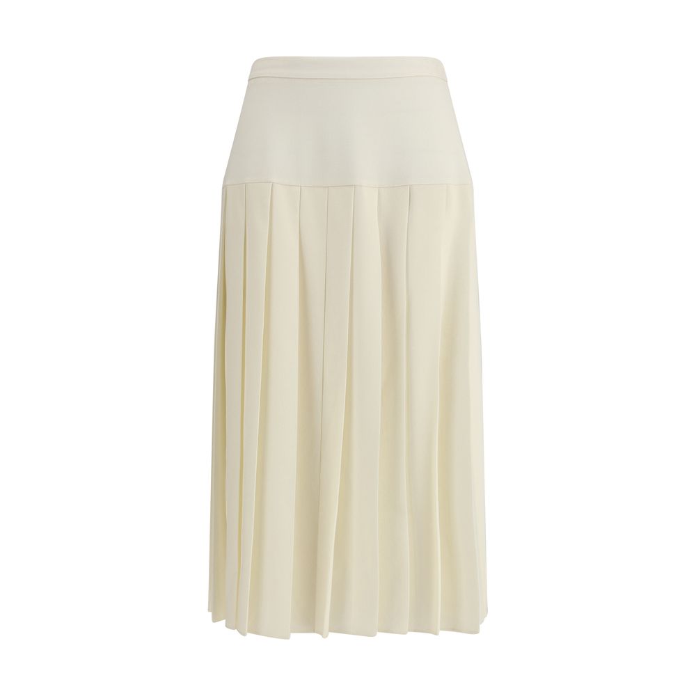 Pleated midi skirt