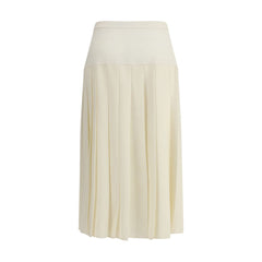Pleated midi skirt