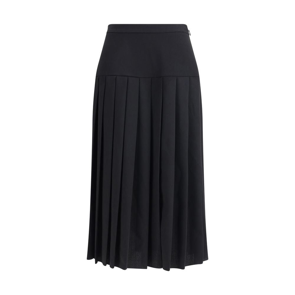 Pleated midi skirt