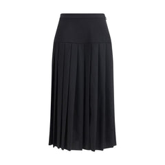 Pleated midi skirt