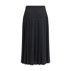 Pleated midi skirt