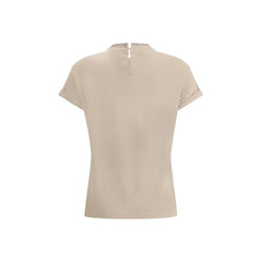 Beige Elastane T-Shirt