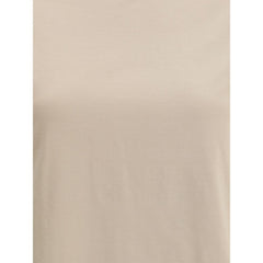 Beige Elastane T-Shirt