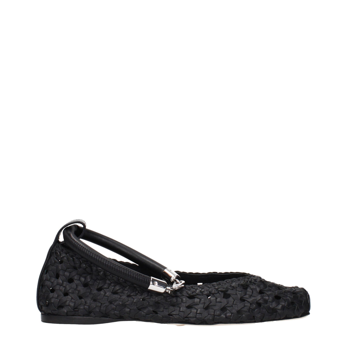 Black Leather Ballet Flats