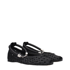 Black Leather Ballet Flats