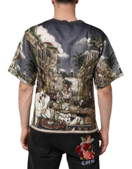 Palermo Jazz Club Linen Crew Neck Men T-Shirt