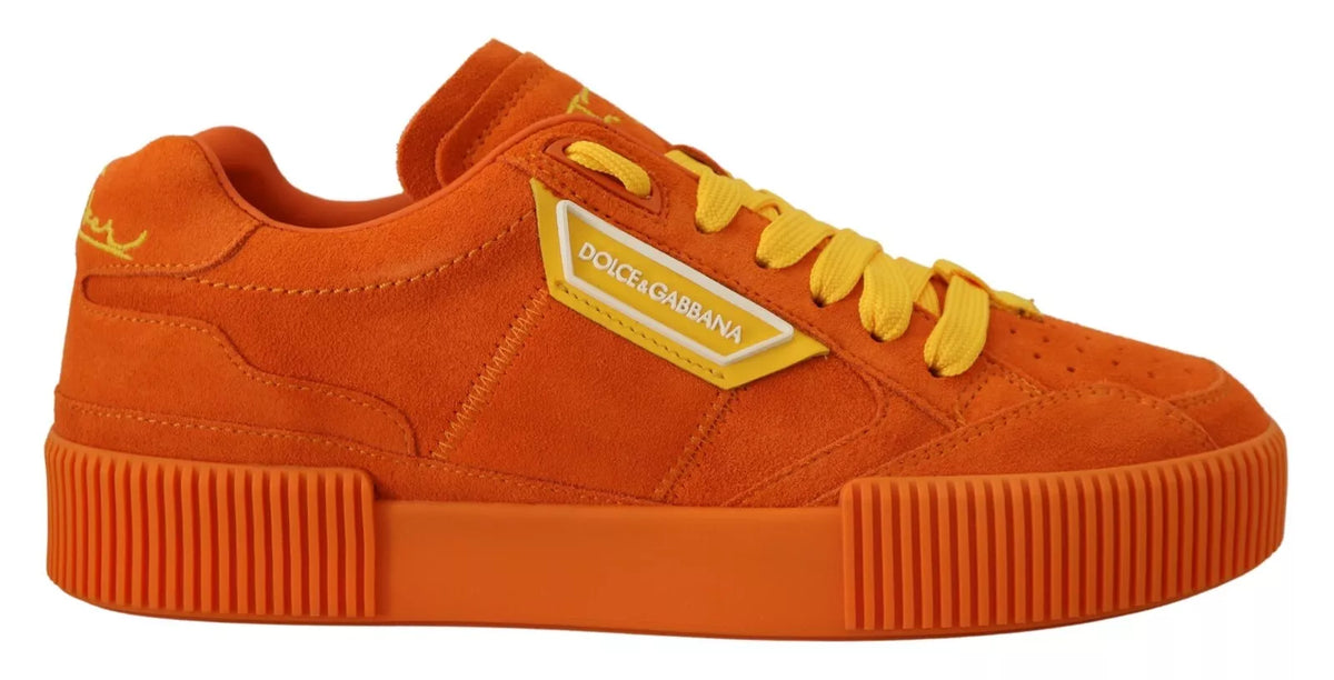 Orange Leather Pj Tucker Men Sneakers Shoes