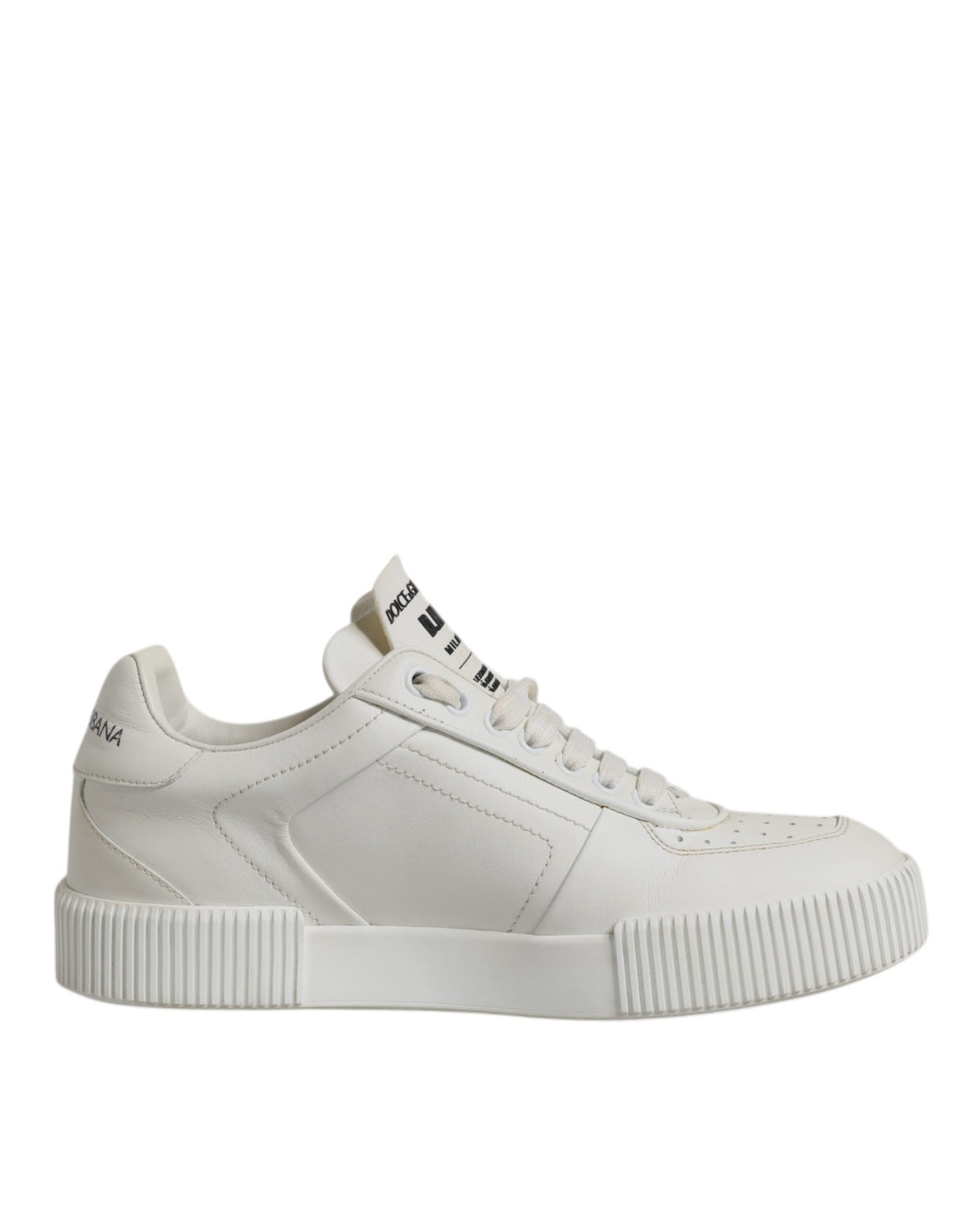 White Miami Leather Low Top Sneakers Shoes