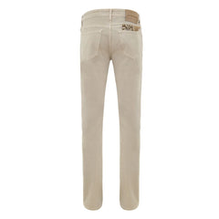 Beige Cotton Jeans Denim