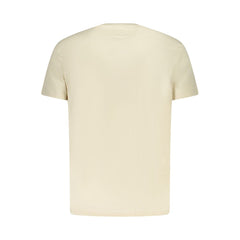 Beige Cotton Men T-Shirt