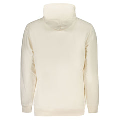 White Cotton Men's Hooded Sweatshirt