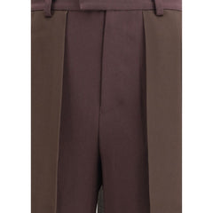 Brown Acetate Casual Pants