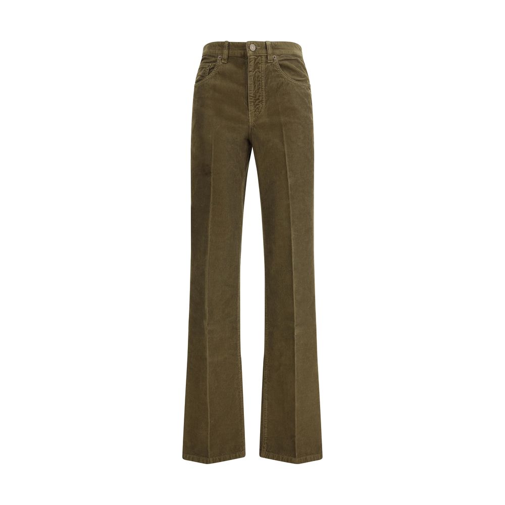 Bicolor Cotton Casual Pants