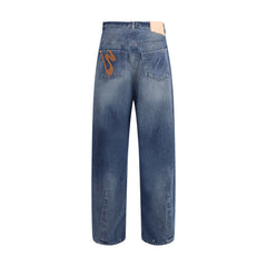 Blue Cotton Relaxed Fit Jeans