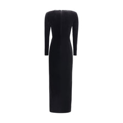 Embellished velvet midi Dress
