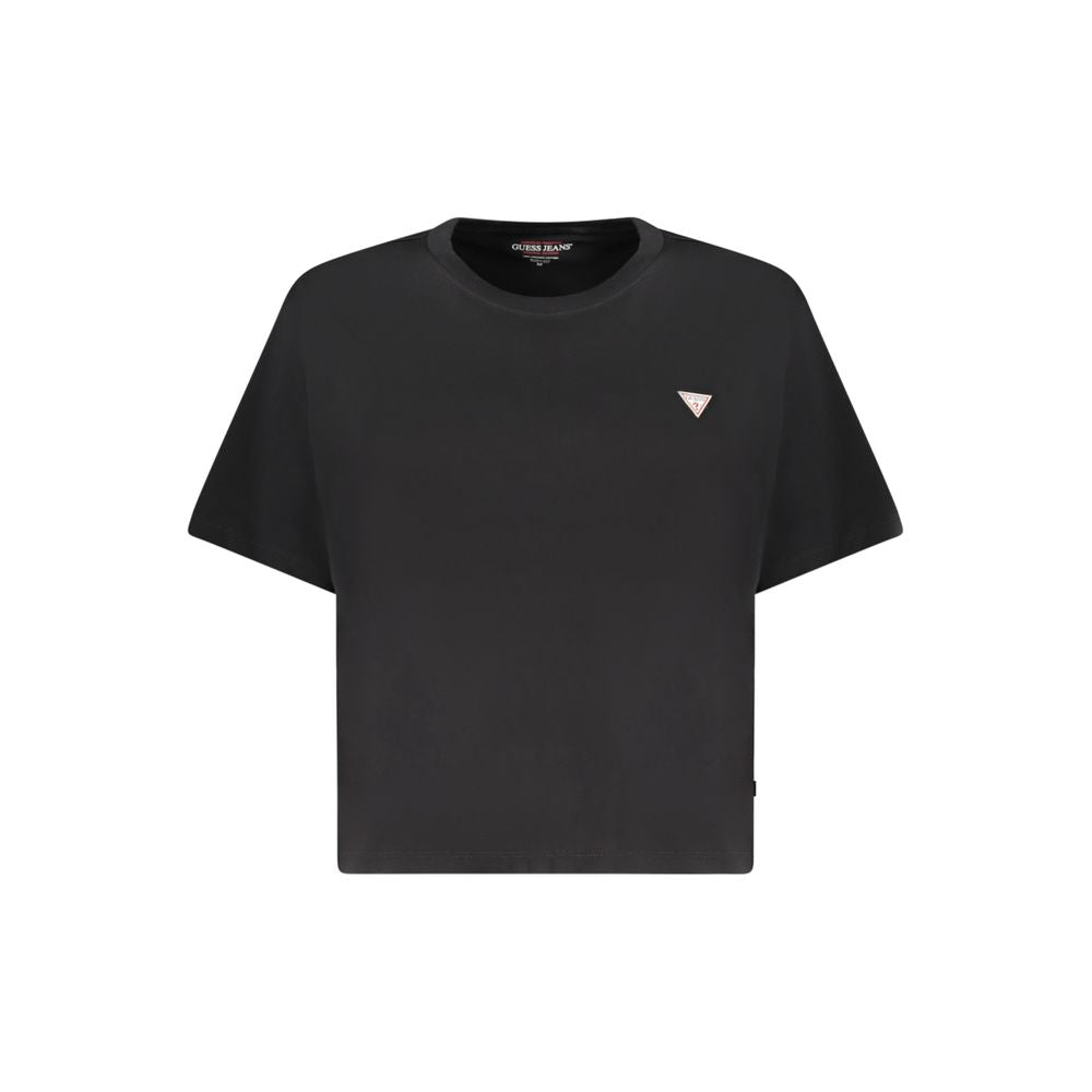 تي شيرت نسائي قطن أسود للنساء