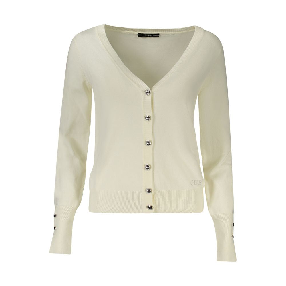 Bianco Viscosa Womens Cardigan