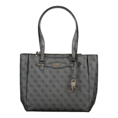 Black Polyethylene Women Handbag