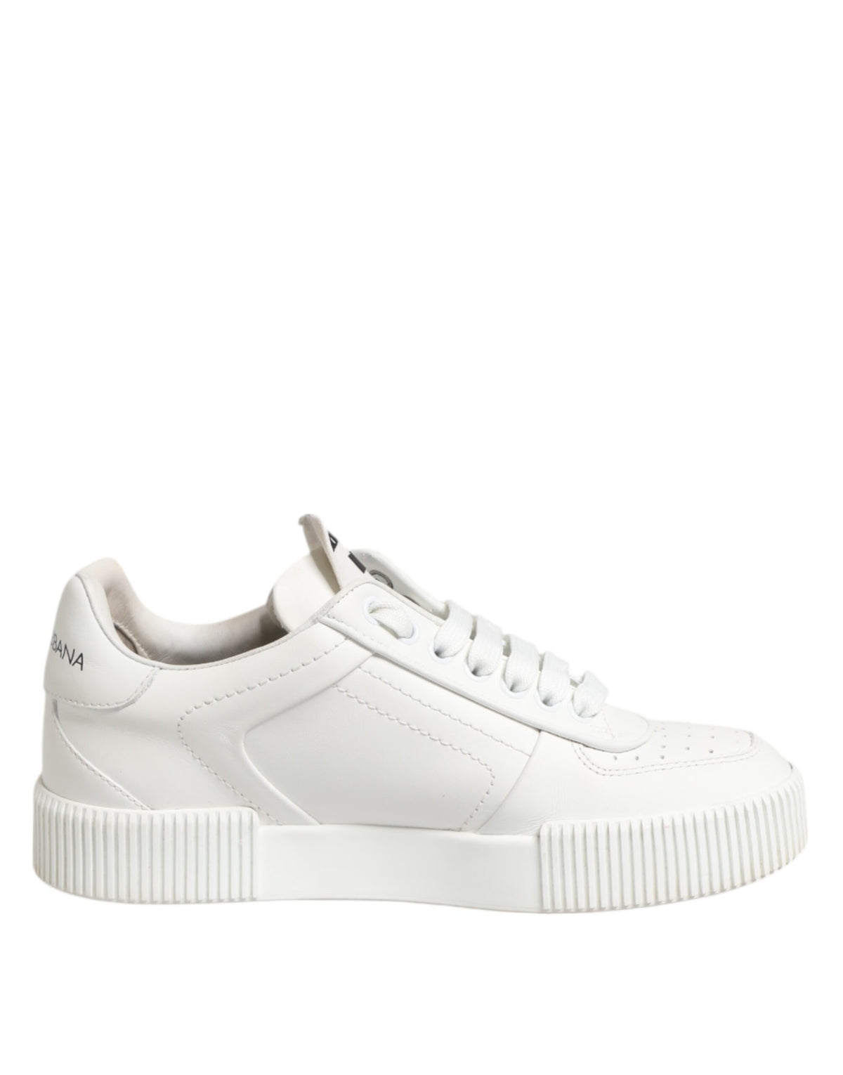 White Miami Leather Low Top Sneakers Shoes