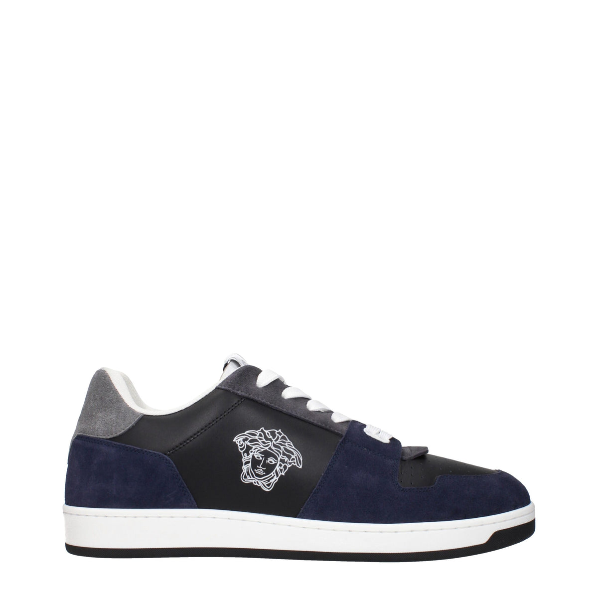 Blue Leather Sneakers