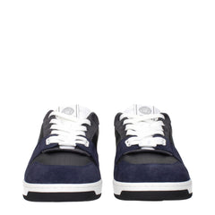 Blue Leather Sneakers