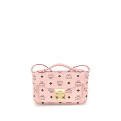 Handbag in printed faux leather
