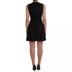 Black Sleeveless Bodycon A-line Mini Dress