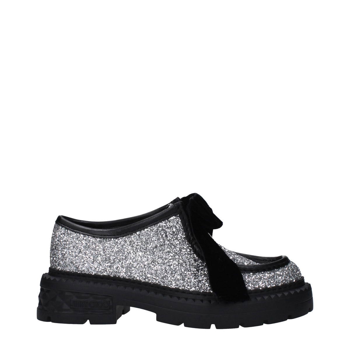 Gray Plastic Slip-On Loafers