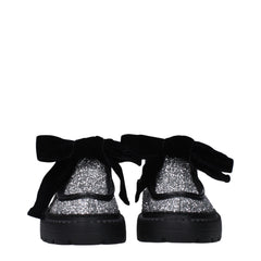Gray Plastic Slip-On Loafers