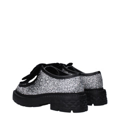 Gray Plastic Slip-On Loafers