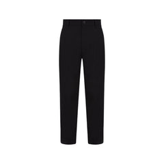 Black Recycled Cotton Chino Pants