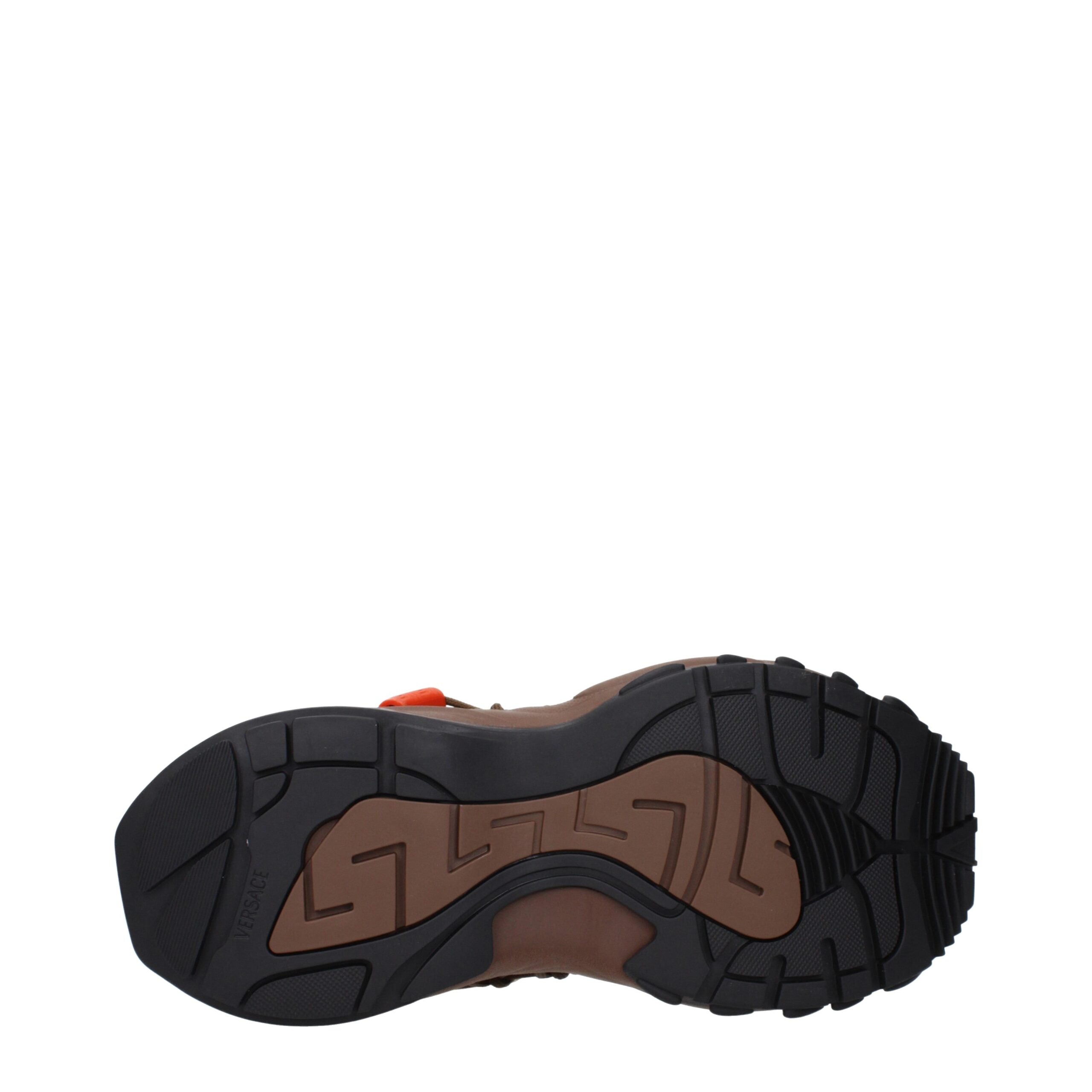Brown Fabric Athletic Sneakers