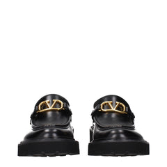 Black Leather Slip-On Loafers