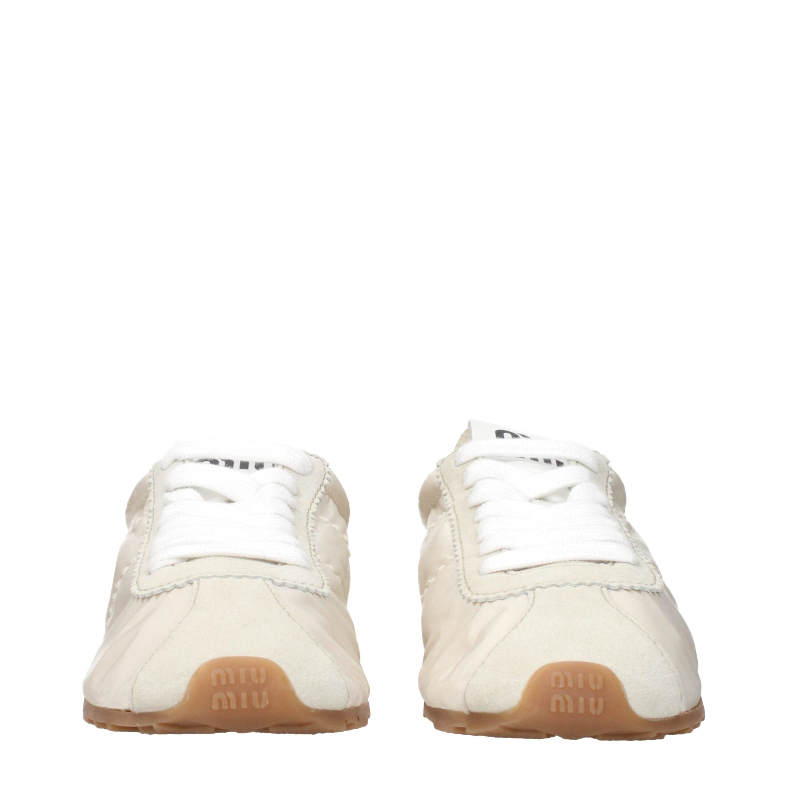 Beige Fabric Low Tops