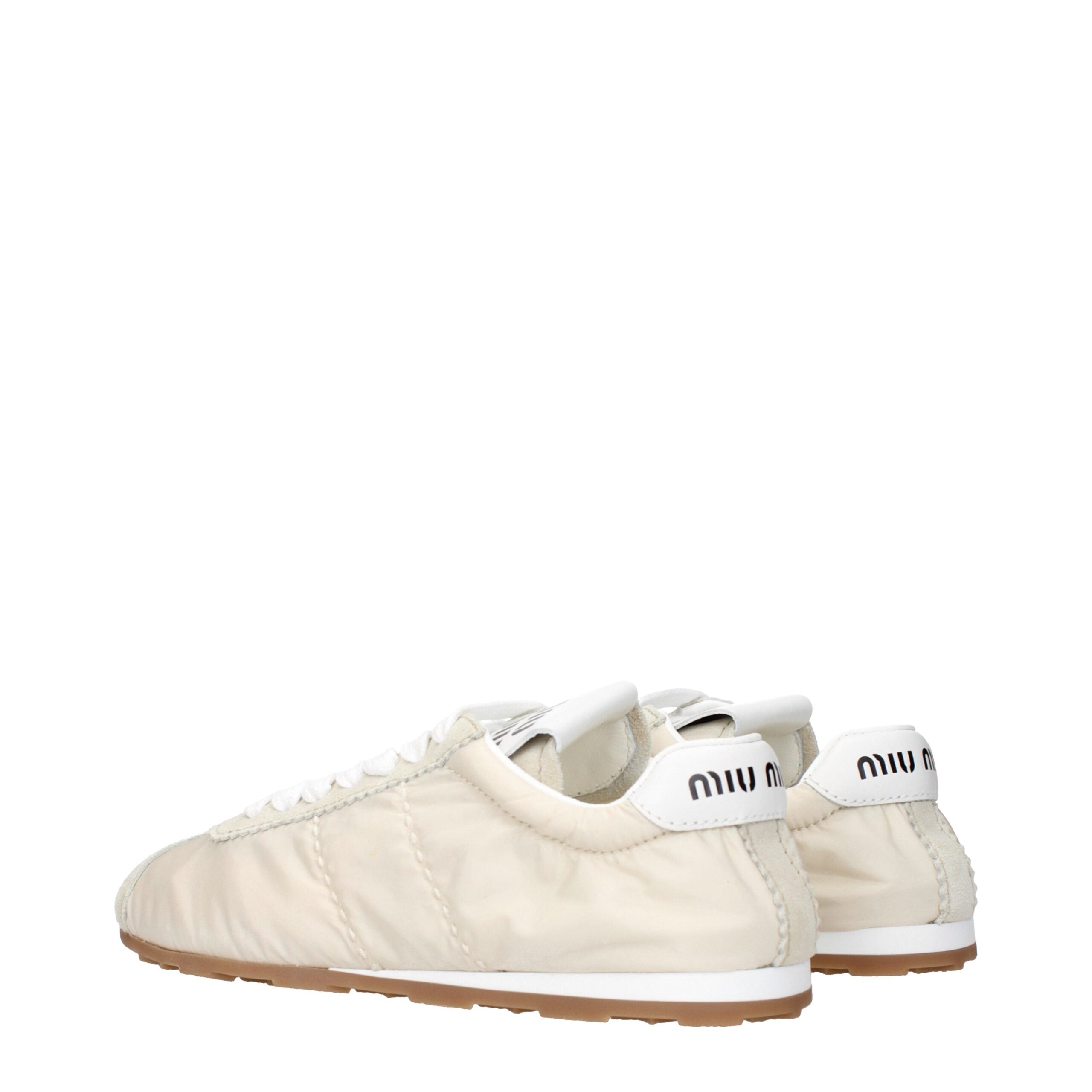Beige Fabric Low Tops