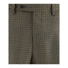 Brown Fleece Wool Casual Pants