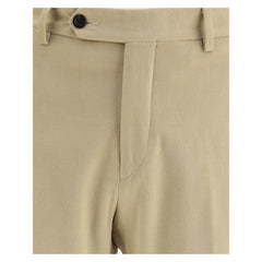 Beige Cotton Chino Pants