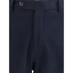 Blue Cotton Chino Pants