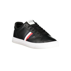 Black Polyester Men Sneaker