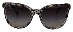 DG4190 Black Lace Acetate Crystal Round Sunglasses