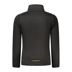 Black Polyester Men Sweatshirt