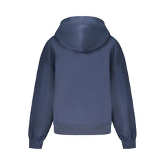 Blue Cotton Women Sweatshirt