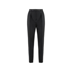 Black Elastane Dress Pants