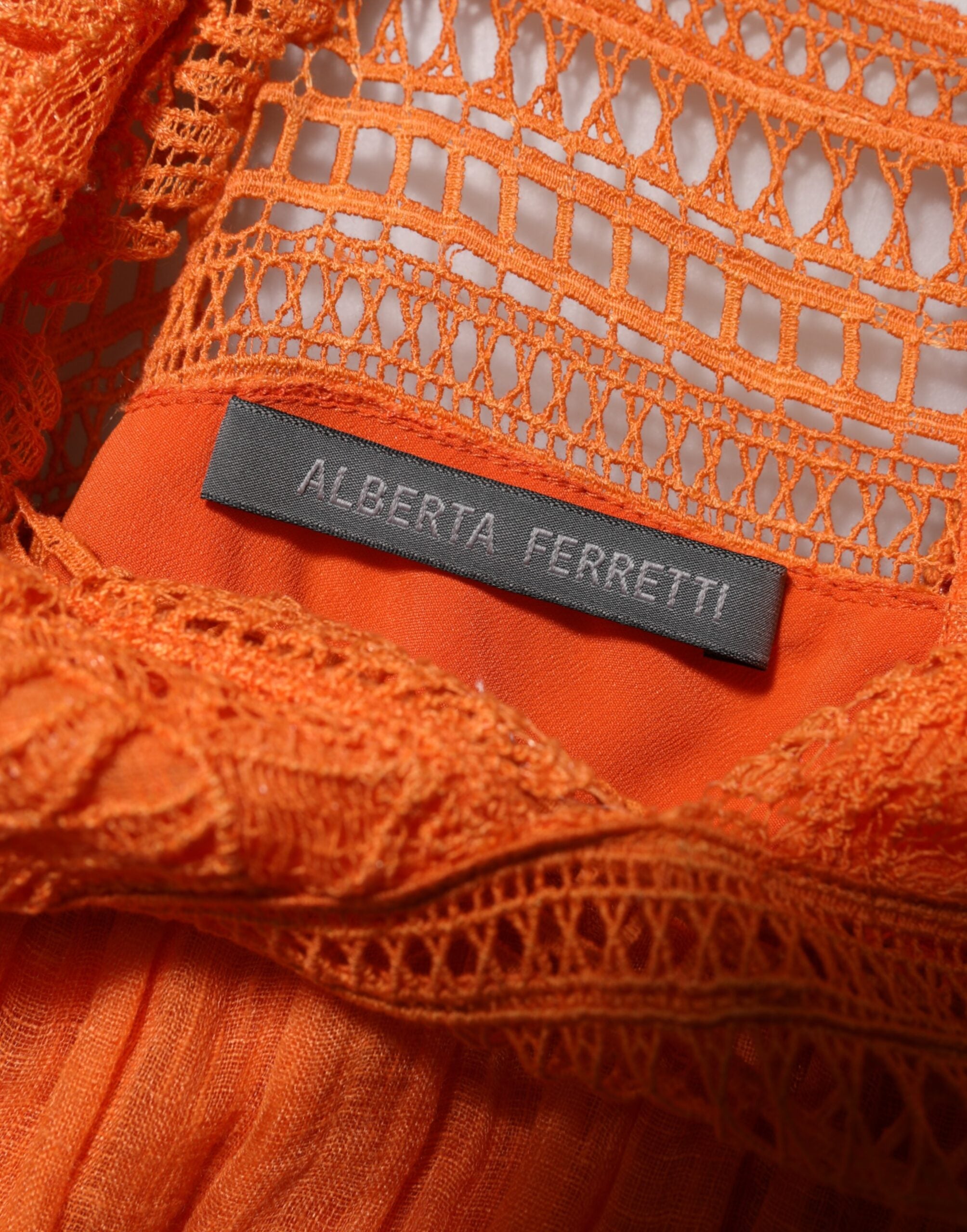 Orange Lace Bustier Layered Maxi Dress