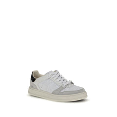 White Calf Leather Bos Taurus Low Top Sneakers