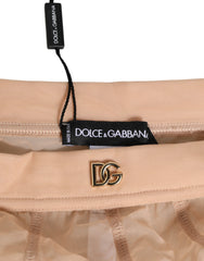Beige Sheer Mesh High Waist Panty Underwear