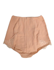 Peach Pink High Waist Silk Panty Underwear